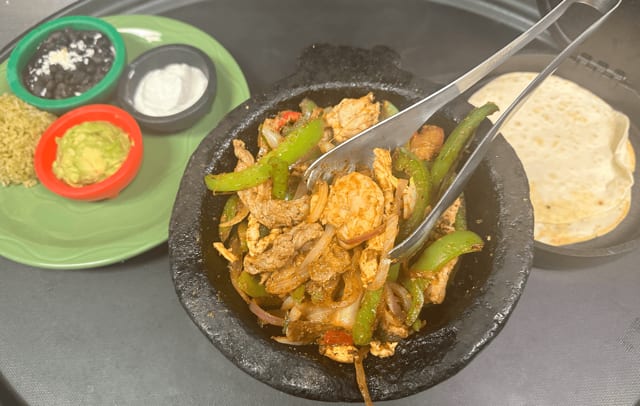 Chicken Steak & Shrimp Fajita.