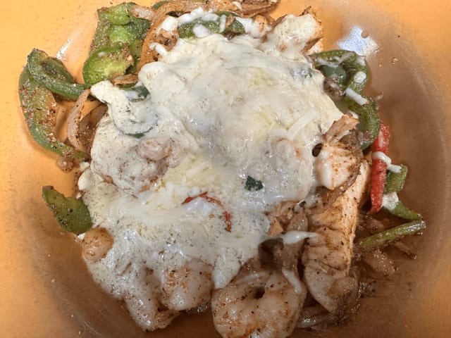 Seafood Burrito Bowl.