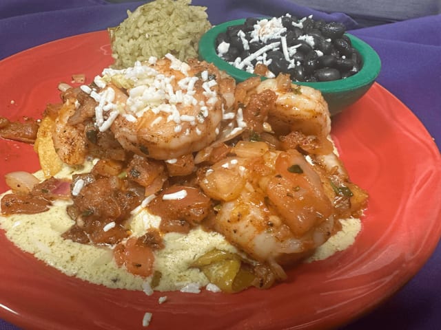 Jumbo Shrimp Enchiladas.