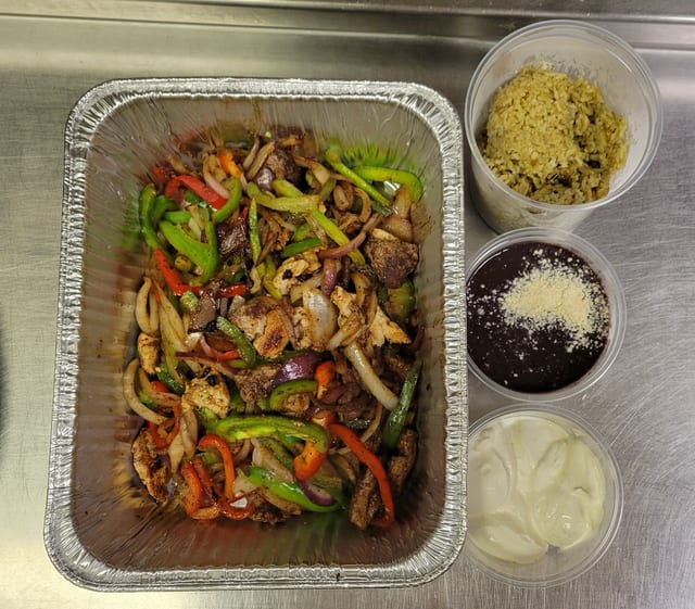 Family Chicken & Steak Fajitas.