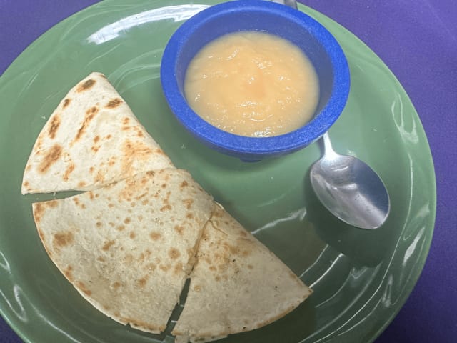 Kid "Mexican Grilled Cheese" (Cheese Quesadilla).