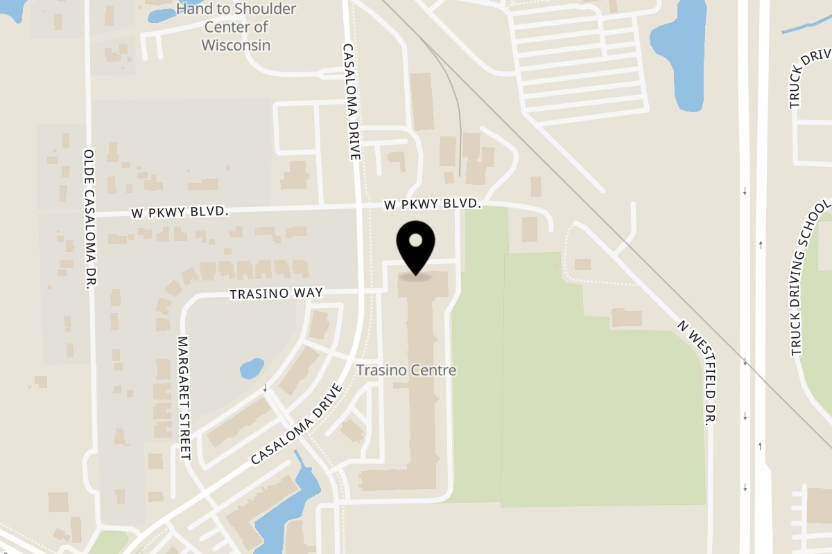 Map showing the location of Osorio's Latin Fusion on 1910 N Casaloma Dr in Appleton